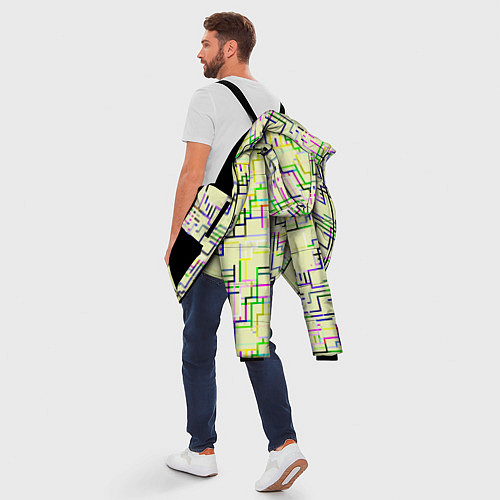 Мужская зимняя куртка Geometric Color / 3D-Черный – фото 5