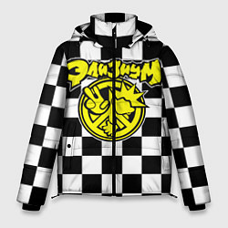 Куртка зимняя мужская Элизиум рок группа клетка, цвет: 3D-черный
