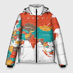 Куртка зимняя мужская Россия мое сердце, цвет: 3D-черный