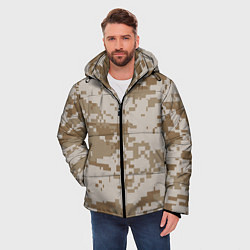 Куртка зимняя мужская Камуфляжный пиксель, цвет: 3D-черный — фото 2