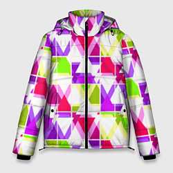Куртка зимняя мужская Абстрактный яркий узор, цвет: 3D-светло-серый