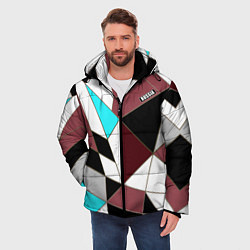 Куртка зимняя мужская Геометрический узор, цвет: 3D-светло-серый — фото 2