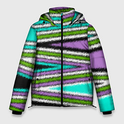 Куртка зимняя мужская Абстрактный асимметричный, цвет: 3D-светло-серый