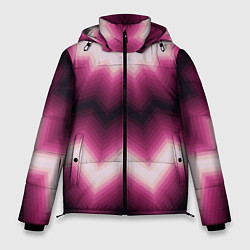 Куртка зимняя мужская Черно-пурпурный калейдоскоп, цвет: 3D-красный
