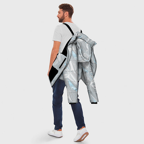 Мужская зимняя куртка Голографическая текстура / 3D-Черный – фото 5