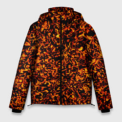 Куртка зимняя мужская Лавовые разводы, цвет: 3D-черный