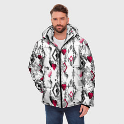 Куртка зимняя мужская Абстрактный современный узор, цвет: 3D-черный — фото 2