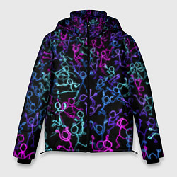 Куртка зимняя мужская Neon Rave Party, цвет: 3D-черный
