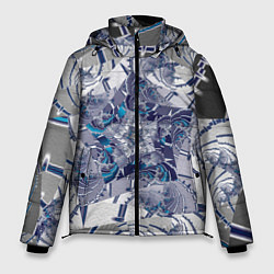 Куртка зимняя мужская Абстракция 499, цвет: 3D-черный