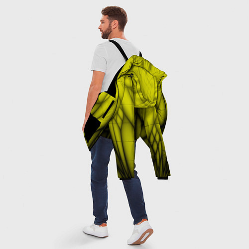 Мужская зимняя куртка Абстракция 535 / 3D-Черный – фото 5
