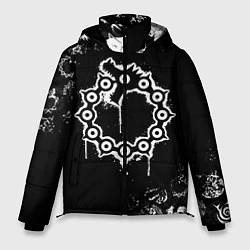 Куртка зимняя мужская 7 СМЕРТНЫХ ГРЕХОВ МЕЛОДИАС СИМВОЛ ДРАКОН, цвет: 3D-черный