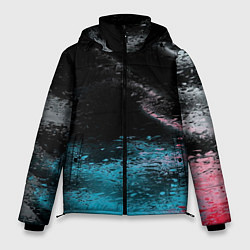 Куртка зимняя мужская Распад красок, цвет: 3D-красный