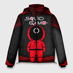 Куртка зимняя мужская Игра в кальмара - 3D плиты, цвет: 3D-светло-серый