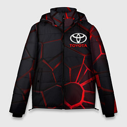 Куртка зимняя мужская Тойота 3D плиты с подсветкой, цвет: 3D-черный