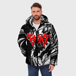 Куртка зимняя мужская БЕРСЕРК РИСУНОК BERSERK, цвет: 3D-красный — фото 2