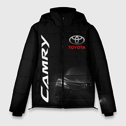 Куртка зимняя мужская Черная Тойота Камри, цвет: 3D-черный