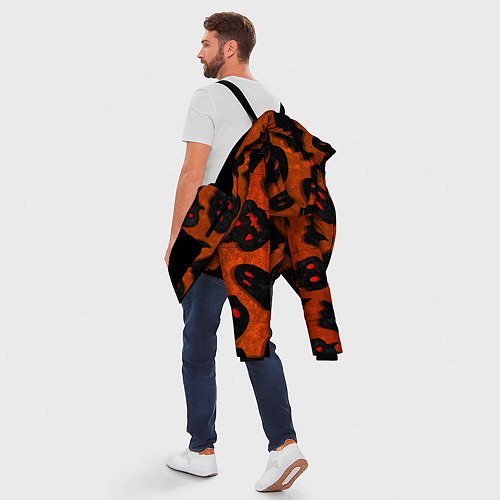 Мужская зимняя куртка Halloween print / 3D-Черный – фото 5