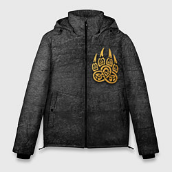 Мужская зимняя куртка Волчий отпечаток золотом Символ Велеса