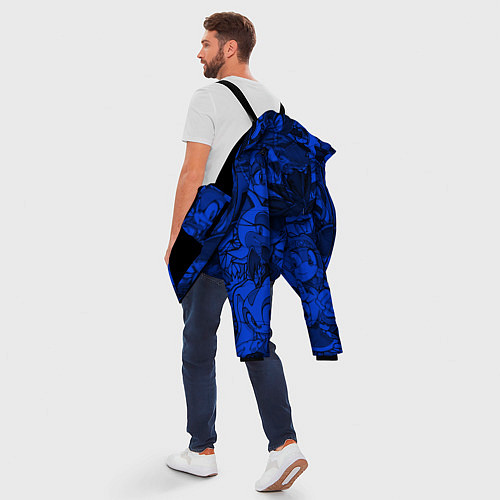 Мужская зимняя куртка SONIC BLUE PATTERN СИНИЙ ЁЖ / 3D-Черный – фото 5