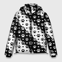 Куртка зимняя мужская Следы от Лап, цвет: 3D-черный