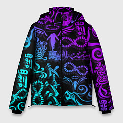 Куртка зимняя мужская ТАТУ ТОКЙСКИЕ МСТИТЕЛИ НЕОН, цвет: 3D-черный