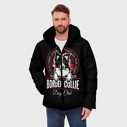 Куртка зимняя мужская Бордер-Колли Border Collie, цвет: 3D-красный — фото 2