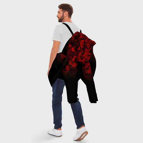 Мужская зимняя куртка BLACK RED CAMO RED MILLITARY / 3D-Черный – фото 5