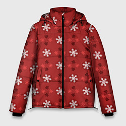 Куртка зимняя мужская Snowflakes, цвет: 3D-черный