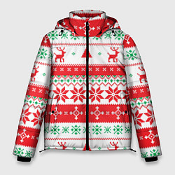 Куртка зимняя мужская Christmas Deer, цвет: 3D-красный
