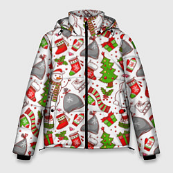 Куртка зимняя мужская Новый Год!, цвет: 3D-светло-серый