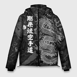 Куртка зимняя мужская Токийский Дракон Иероглифы Dragon Japan, цвет: 3D-черный