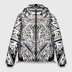Куртка зимняя мужская БЕЛАЯ ЭТНИЧЕСКА ЛИСА WHITE FOX, цвет: 3D-черный