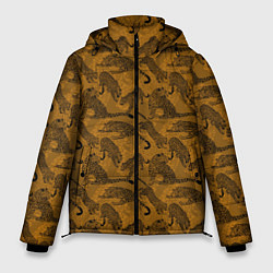 Куртка зимняя мужская Дикие Леопарды, цвет: 3D-черный