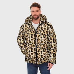 Куртка зимняя мужская Пятна Дикого Леопарда, цвет: 3D-черный — фото 2