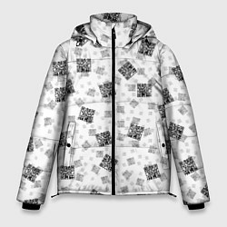 Куртка зимняя мужская PATTERN QR CODE, цвет: 3D-светло-серый