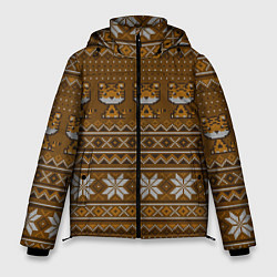 Мужская зимняя куртка Вязаный стиль - Тигренок 2022