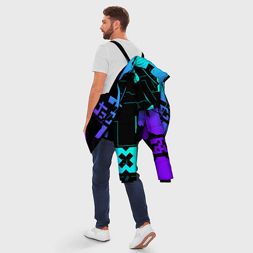 Мужская зимняя куртка Ghostrunner Neon / 3D-Черный – фото 5