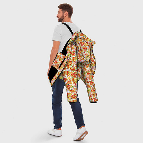Мужская зимняя куртка Пицца Pizza / 3D-Черный – фото 5
