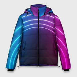 Куртка зимняя мужская Арка неонового света full version, цвет: 3D-черный