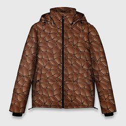 Куртка зимняя мужская Шоколадная Текстура, цвет: 3D-черный