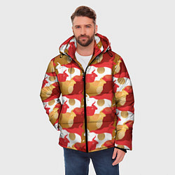 Куртка зимняя мужская Быки Bulls, цвет: 3D-красный — фото 2