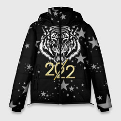 Куртка зимняя мужская Символ года тигр 2022 Ура-Ура!, цвет: 3D-светло-серый