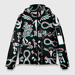 Куртка зимняя мужская ТОКИЙСКИЕ МСТИТЕЛИ ГЛИТЧ, GLITCH, цвет: 3D-красный