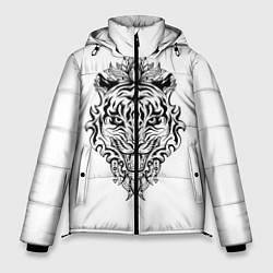 Куртка зимняя мужская Тигровый оскал, цвет: 3D-черный