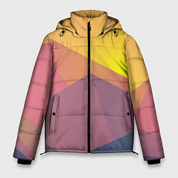 Куртка зимняя мужская Рассвет в горах искусства, цвет: 3D-черный