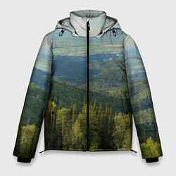 Куртка зимняя мужская Природный пейзаж, цвет: 3D-черный