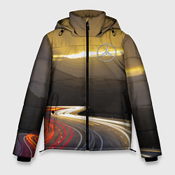 Куртка зимняя мужская Ночная трасса, Мерседес, цвет: 3D-светло-серый