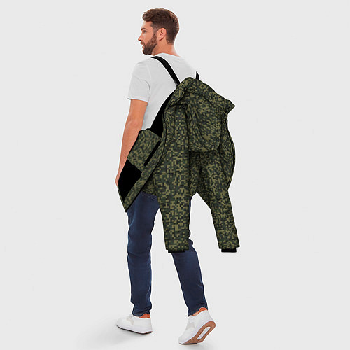 Мужская зимняя куртка Цифра Флора пиксельный камуфляж / 3D-Черный – фото 5