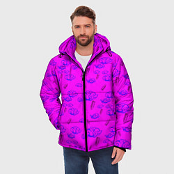 Куртка зимняя мужская ARCANE LEAGUE Of LEGENDS - JINX, цвет: 3D-красный — фото 2