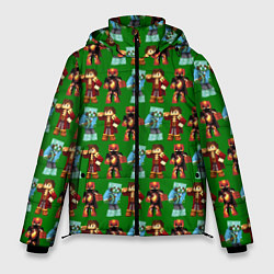 Куртка зимняя мужская Minecraft heros pattern, цвет: 3D-светло-серый